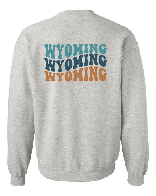 Colorful Groovy Wyoming Crewneck Sweatshirt