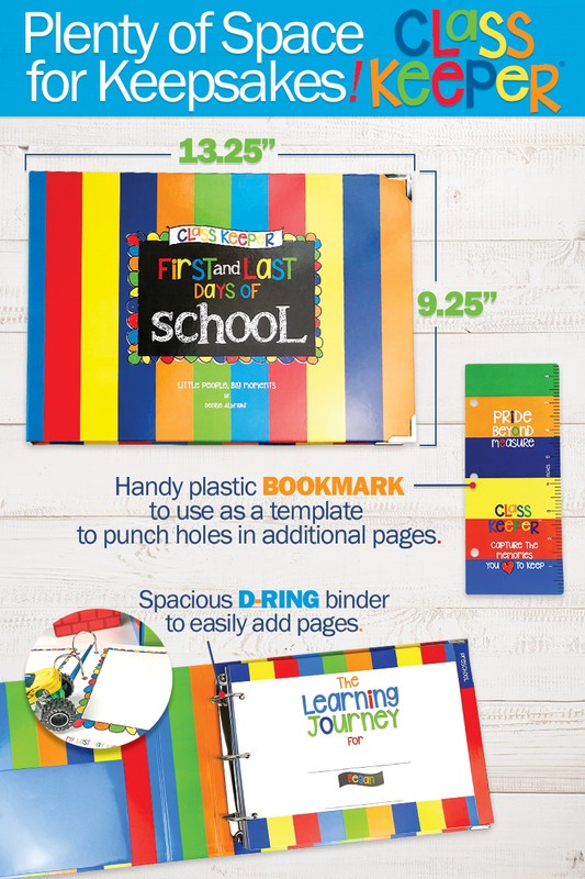 Class Keeper School Memory Book Primary Stripes