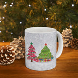 Festive Christmas Tree Mug, Bright Christmas Tree Mug, Christmas Tree Mug, Christmas Mug, Secret Santa Gift