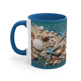 Mermaidcore Mug, Sea Shell Mug, Beach Mug, Sea Mug, Coconut Girl Mug