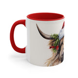 Highland Cow Mug, Cow Mug, Christmas Cow Mug, Christmas Mug, Gift for Her,