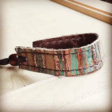 Narrow Leather Cuff in Turquoise Chateau