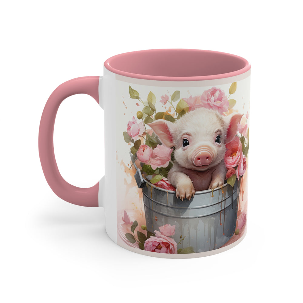 Mug, Cute Pig Mug, Pig Mug, 3D Pig Mug, Feminine Pig Mug, Piggie Mug, Pobellie Pig Mug, Mini Pig Mug,