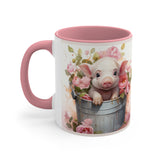 Mug, Cute Pig Mug, Pig Mug, 3D Pig Mug, Feminine Pig Mug, Piggie Mug, Pobellie Pig Mug, Mini Pig Mug,