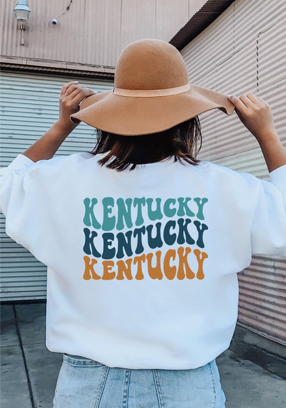 Colorful Groovy Kentucky Crewneck Sweatshirt