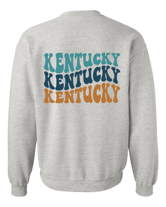 Colorful Groovy Kentucky Crewneck Sweatshirt