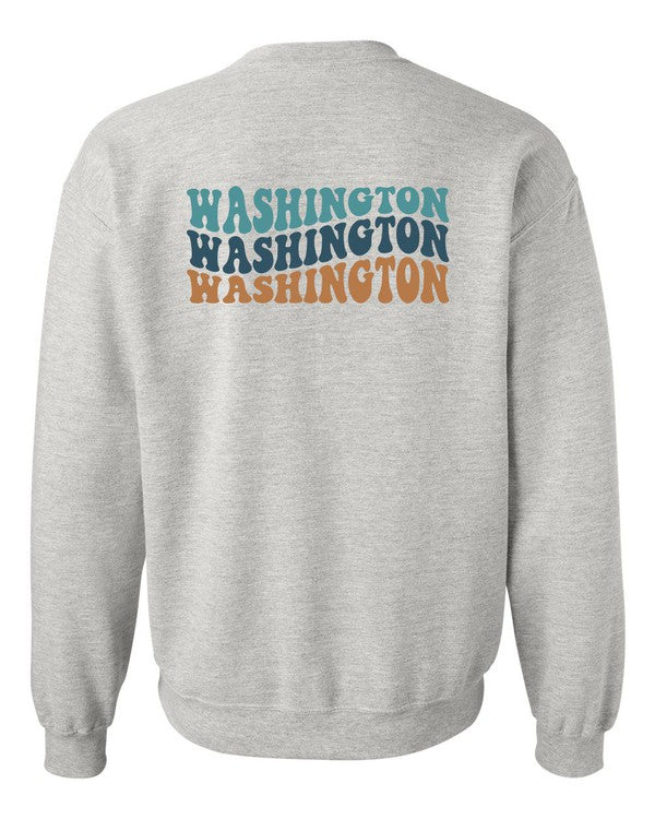 Colorful Groovy Washington Crewneck Sweatshirt