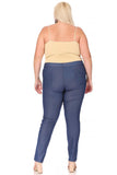 Plus size, stretchy, pull up, full length jeggings