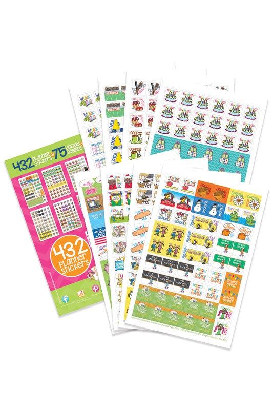 Busy Mom Planner Sticker Set 432-Count Assorted