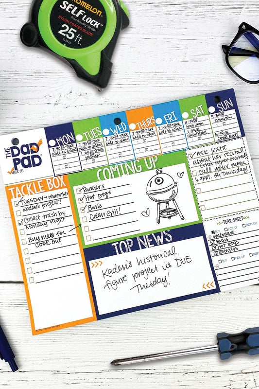 Dad Pad Weekly Planner Pad 52-Week Non-Dated