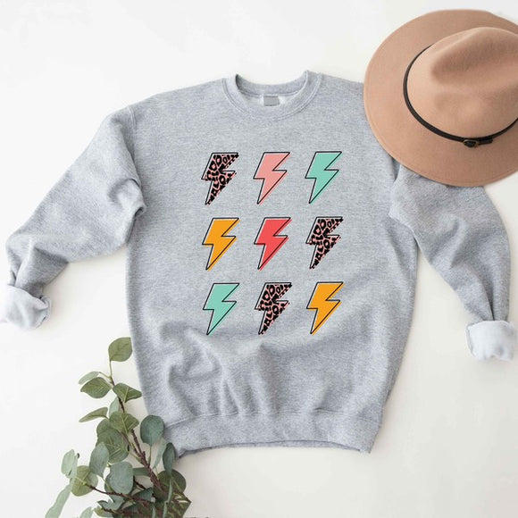 Lightning Bolts Graphic Sweatshirt
