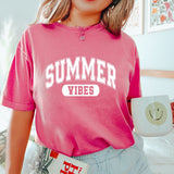 Varsity Summer Vibes Garment Dyed Tee