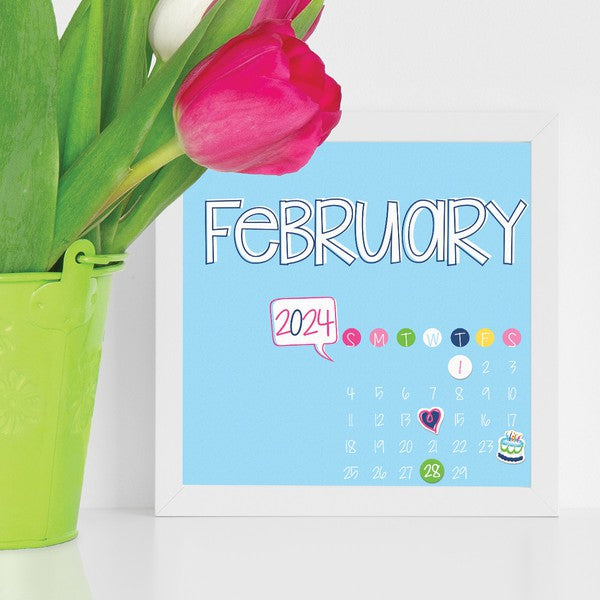 2024 Desktop Calendar with Stickers