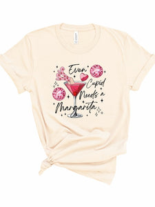 Even Cupid Needs a Margarita Graphic Tee