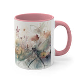 Mug, Elegant Dragonfly Mug, Dragonfly Mug, Floral Mug, Secret Santa Gift, Gift for Her