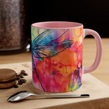 Mug, Dragonfly Mug, Alcohol Ink Mug, Cheerful Mug
