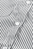 Smocked Cuffed Striped Boyfriend Shirt with Pocket