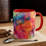 Mug, Dragonfly Mug, Alcohol Ink Mug, Cheerful Mug