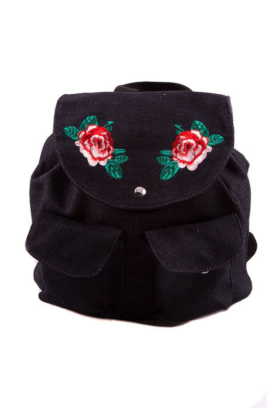 FLORAL EMBROIDERY BACKPACK