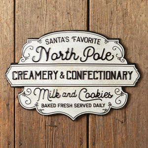 North Pole Creamery Sign