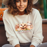 Pastel Halloween, Halloween Plus Size shirt, Fall Shirts, Trendy Shirt, Cozy Crewneck, Cute Pumpkin, Tis the Season Shirt, Game Day