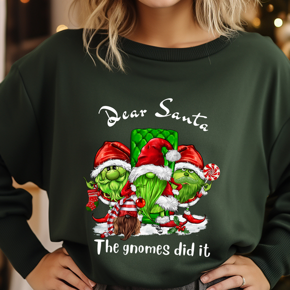 Gnome Christmas Shirt, Funny Christmas Shirt, Santa Christmas Shirt, Christmas Crewneck, Plus Size Christmas Shirt