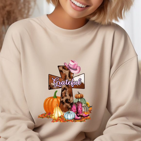 Sweatshirt, Cowgirl shirt, Fall Shirt, Cross Thankful Shirt, Pumpkin Patch Shirt, Love Fall Y'All Shirt,Hello Pumpkin,Fall Vibes, Peace Love Thanksgiving, Family Thanksgiving