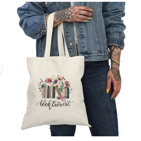 Tote, Bookish Tote, Book Tote, Booktrovert Tote, Bookish Bag, Bibliophile Tote, Bibliophile Bag, Cute Tote, Aesthetic Tote, Reusable Tote