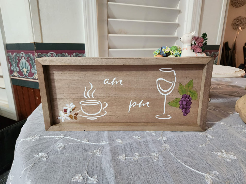 Wine and Coffee dual sided art box frame