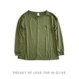 Pocket of Love Top in Olive