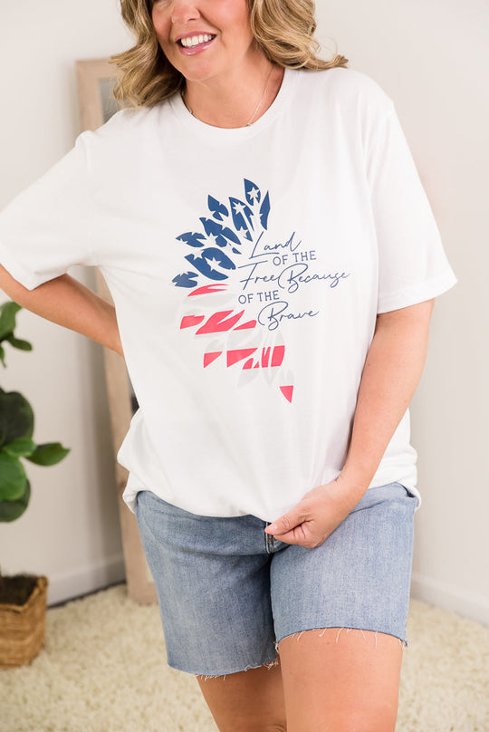 Land of the Free Sunflower Tee