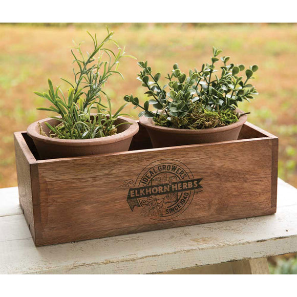 Elkhorn Herbs Box with 2 Planters