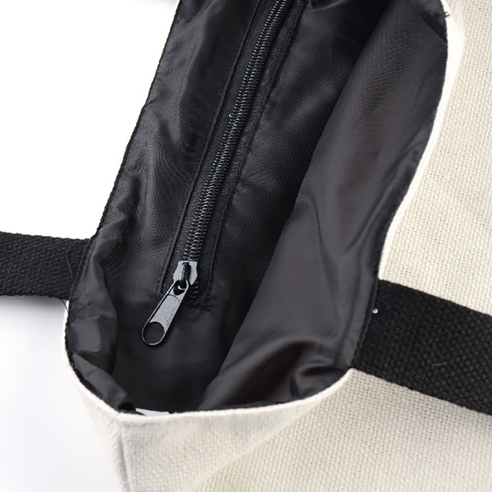 Tote Bag With Zipper Custom