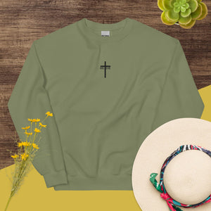 Sweatshirt, Cross Shirt, Jesus Clothes, Christian Merch, Christian Streetwear, Worship Shirt, Faith Based Clothes, Trendy Shirt, Chrisitian Clothing