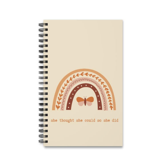 Blank Journal With Modern Boho Rainbow And Inspirational Quote - Santa Anna's Christmas Shop