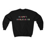 Happy Holidays Sweatshirt, Christmas Crew Neck - Santa Anna's Christmas Shop