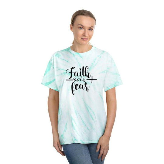 Faith Over Fear, Faith Shirt, Faith T Shirt, Christian Shirt, Tie Dye Shirt, Tie Dye, Tye dye, - Santa Anna's Christmas Shop