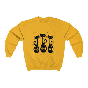 Halloween Cat Shirt, Halloween Crewneck, Cat Sweatshirt, Cat Sweater, Halloween Clothes, 60's Shirt,