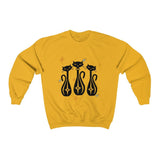 Halloween Cat Shirt, Halloween Crewneck, Cat Sweatshirt, Cat Sweater, Halloween Clothes, 60's Shirt, - Santa Anna's Christmas Shop