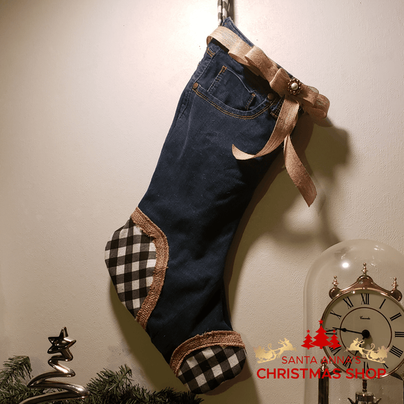 Denim Country Stocking - Santa Anna's Christmas Shop