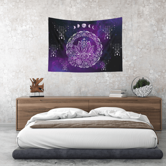 Mandala Tapestry, Hippie Tapestry, Tapestry Aesthetic, White Lotus, Small Tapestry, College Tapestry, Star Tapestry, Moon Phase Tapestry - Santa Anna's Christmas Shop
