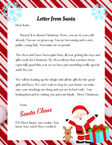 Letter for Santa, Santa's Letter, Letter from North Pole