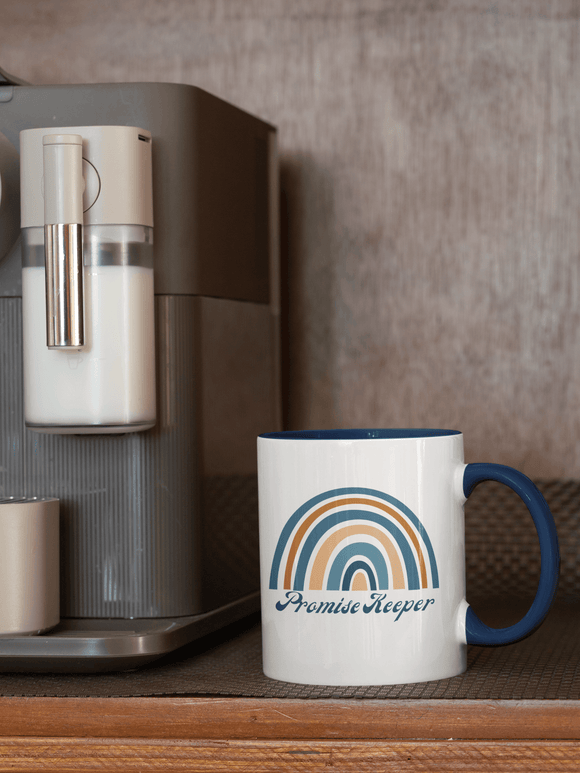 Promise Keeper Blue Handle Coffee Mug - Santa Anna's Christmas Shop