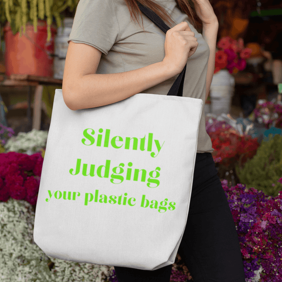 Silently Judging Your Plastic Bags Tote - Santa Anna's Christmas Shop