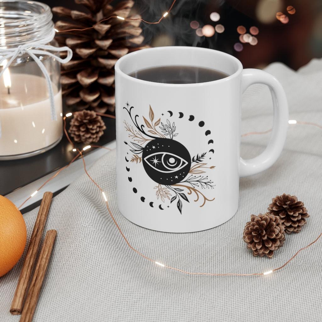 Mystic Mug, Third Eye Mug, Hippie Mug, Boho Mug, Mystical Mug, Moon Phase Mug, Mystical Moon Mug, Mystical Moon, - Santa Anna's Christmas Shop